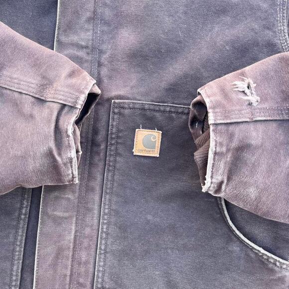 J22 corduroy collar duck canvas Sherpa Lined Duck Canvas Brown Work Detroit - Picture 3 of 8